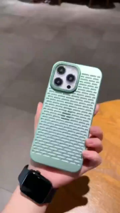 ถูกที่สุด🔥ส่งจากไทย🔥เคส ไอโฟน 11 เคสไอโฟน13 เคสระบายความร้อนเคสกันกระแทก PC ผิวด้านกลวงหรูหราสำหรับ For iPhone15 14 13 12 11 Pro Max Plus