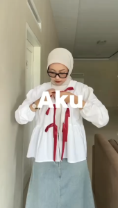 Dara Blouse Pita Atasan Wanita Korean Style / Blouse Pita Polo Linen Lengan Balon / Blouse OOTD Kekinian Terbaru