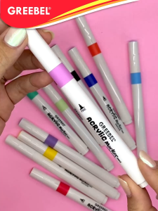 GREEBEL Spidol Acrylic Marker Single Head (18 Warna) / Sketsa Marker Set Spidol Warna Warni