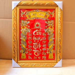 [34x43] Cửu huyền thất tổ Cẩn trai ngang 34cm cao 43cm hàng Việt Nam sản xuất