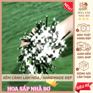 [SỈ LẺ RẺ] 20 50 100 1kg kẽm cành trơn gai bọc nhựa 30 40cm cắm hoa handmade - Hoa Sáp Nhà Bơ