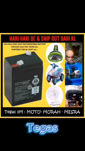 6V4.5AH Rechargeable Seal Lead Acid Battery Kid Motor Mainan Budak