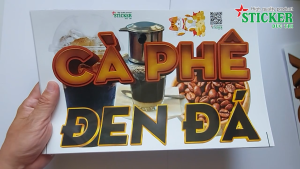 🔥 STICKER CÀ PHÊ ĐEN ĐÁ 🔥 TRANG TRÍ TƯỜNG XE CỬA KÍNH QUÁN CÀ PHÊ...