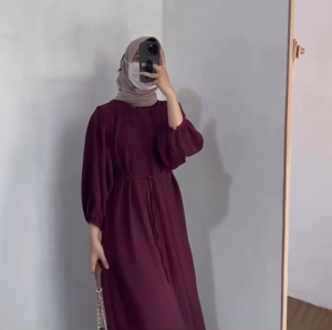 Danira Dress Wanita Bahan Crinkle Airflow