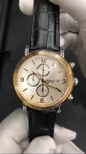 ADRIATICA Swiss Made Chronograph Watches Gold Bezel & Index Small Second Men Leather Strap Watch 44mm A1194.2253CH