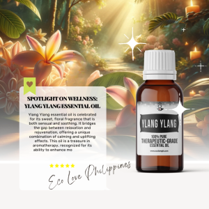 Eco Premium Ylang Ylang Essential Oil 100% Pure Therapeutic Grade Steam Distilled 100% Pure Vegan Aromatherapy