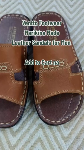 Ventto Footwear Marikina Made Leather Sandals for Men Slip on Leather Slippers for Boys Balat at Nakatahi na Tsinelas Panlalaki Gawang Marikina Slippers & Sandals for Male (Code: VJ-57)