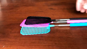 Manual Extendable Fly Swatter: Lightweight Adjustable Stainless Steel Handle for Pest Control Insect Killer Slap Tool