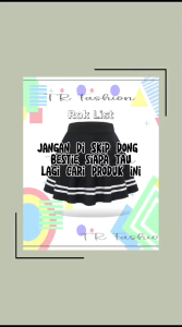 Rok Pendek Wanita List Putih Hitam Terbaru