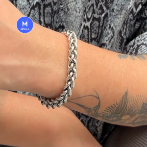 Keel Silver Chain Stainless Steel Bracelet Men Women Bangle Gelang Anti Karat Lelaki Wanita Fashion Rock Swag 龙骨手链