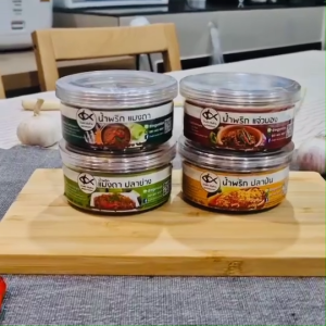 [4รส🥫ทำใหม่🥡 ส่งด่วน🚚] เงินล้าน น้ำพริก แจ่วบอง แมงดา ปลาป่น แมงดาปลาย่าง ขนาดเล็ก ฝาเกลียวใส เก็บนาน 3 เดือน อร่อย แซ่บนัวร์