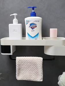 ชั้นวางของอเนกประสงค์ มีหลายฟังชั่นปรับเปลี่ยนรูปแบบในการใช้งาน ติดผนังกระจก กระเบื้อง ไม่ต้องเจาะผนัง