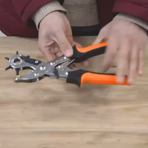 [SG Ready Stock] Belt Puncher Professional Belt Hole Puncher Tool Revolving Punch Plier Kit Leather Belt Hole Puncher