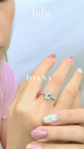 Lulu Moissanite Jewelry - Perhiasan Wanita Cincin Berlian Moissanite 2 Carat Lapis Emas 18K - Diana Emerald Shaped Moissanite Ring 2 CT Sertifikat GRA