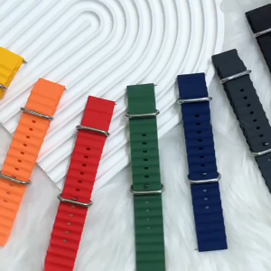 Ocean Silicone Strap For Xiaomi Watch S4 Metal Buckle Loop Wristband Mi Watch S3/S2/S1 Pro/S1 Active/S1 AP Smart Watch strap Bracelet Accessories