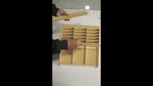 กล่องไม้ใส่อุปกรณ์ 48 ช่อง ชั้นไม้ 48 ช่อง อะไหล่ กล่องใส่เครื่องมือซ่อม กล่องไม้อเนกประสงค์ 48 ช่อง ขนาด 43*29.5*22ซม