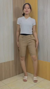 Putri Nasya - Celana Big Size Pendek 3/4 KSRL Ukuran 8L6L5L4L2LXLS fit to L Warna Moca Cream Capucino Hitam