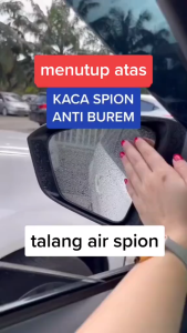 isi 2pcs Talang Air Spion Mobil Bahan Mika Lentur Warna Hitam Transparan Include Double Tape 3M SM