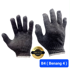 Perpasang Sarung Tangan Rajut Benang 4 Abu-Abu Merk Mirai - Sarung Tangan Proyek