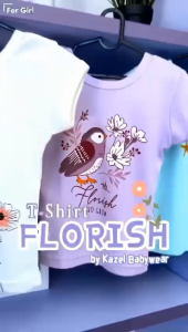 KZL21 KAZEL KAOS OBLONG ANAK PEREMPUAN SUMMER 1 PACK ISI 3 & TSHIRT KAOS FLORISH ANA ISI 3