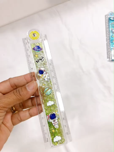 ไม้บรรทัด พับได้ 30 ซม. กากเพชร Glitter น้ำ  #3006  แพ็ค 3 ชิ้น