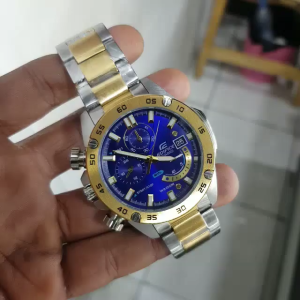 [Promo] Jam Tangan Pria Edifice EFR-558 / EFR558 Gold Stainless Steel Original Garansi 2 Tahun [✔COD][100% Authentic]