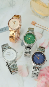 SEIKO Alba Quartz Watch For Women 3Bar Waterproof Starry Sky Small Diamond 4 Color Metal Strap Fashion Ladies Watches