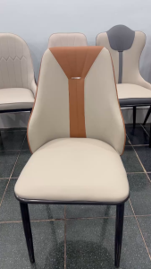 Ghế Ăn Spot Cải Tựa Lưng Da Khung Kim Loại Mạ Titan MIZY Furniture - Hàng Nhập Khẩu Cao Cấp