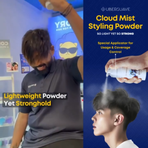 [NEW LAUNCH OFFER] Ubersuave Cloud Mist Hair Styling Lightweight & Strong Hold Powder 15g Enhanced Volume & Texture-SGPOMADES