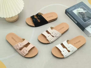 Womens slippers Leather upper Elastic soles are lightweight and non-slip wearing