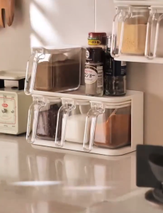 TOM Condiments Container Kitchen Seasoning Seasoning Box Wall-mounted Set Seasoning Tank Storage Box