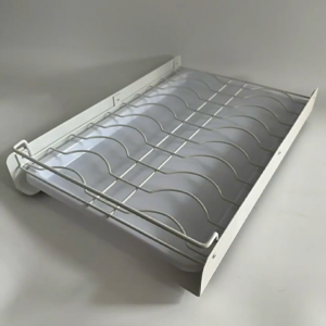 Smooth Sliding Kitchen Cabinet Rack Pull Out Dish Drying Drawer With Water Tray Drainer Stainless Steel Bowl Basket Storage Organiser