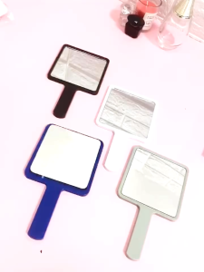🔥Hutyet👍 Fully Square mirror with Handle beauty make up use Accessories handy Mirror vanity glass mirrors