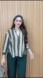 Setelan Wanita Cargo Terbaru One Set Kekinian Viral Crinkle Airflow Dan Rayon Super Premium