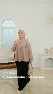 Mymoda 497 Blouse Crinkle Wanita kancing depan | Brinda