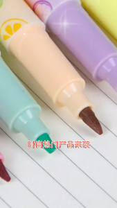 Hộp 6 Bút highlight bút đánh dấu bút dạ quang 6 màu siêu xinh xắn đáng yêu hình trái cây cao cấp