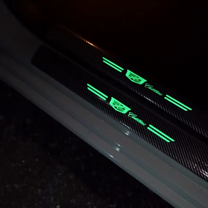 5D Laser Car Door Side Step Protection Sill Strip Stiker Pelindung Pijakan Kaki Mobil Night Glow