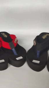 CK99 Sandal Wedges 6 Cm Jepit Balok Variasi Jasco Wanita Kekinian