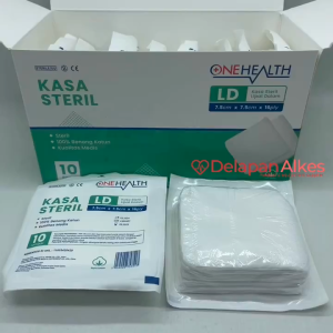 OneHealth Kasa Steril 75 x 75 cm 16 Ply Per Box isi 10 Pcs Perban Lipat Dalam Penutup Luka 75x75