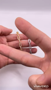 Vòng tay đính đá Lắc tay titan đính full đá không phai màu không rỉ sét màu vàng 18k và bạch kim trangsucmoiluatuoi