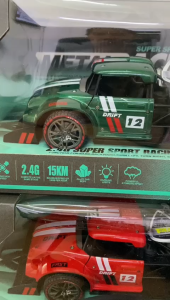 FCS - ( KELUAR ASAP  NYALA LAMPU ) JW Mainan Anak Laki Mobil Remot Control 24Ghz RC Keluar Asap Sport Racing Lampu LED Skala 1:16