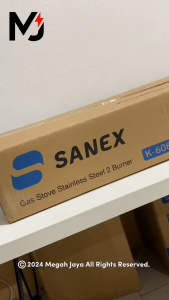 Kompor Gas Sanex 2 Tungku Sanex K-608S Stainless Steel - Murah Ber SNI - Berkualitas Tinggi dengan Kepala Kompor Biru (ASLI)