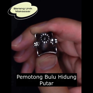 Pemotong Bulu Hidung Putar Trimmer Stainless Alat Potong Bulu Hidung Otomatis Cukur Bulu Hidung