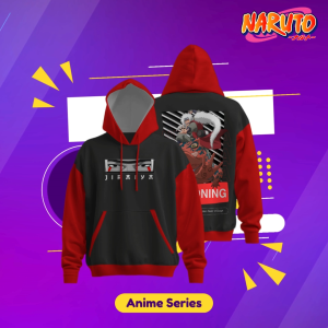 Hoodie Jumper HSCLO JIRAIYA Summoning Anime Manga Naruto Pullover Sweatshirt Bahan Fleece Ukuran Jumbo Big Size XS S M L XL XXL 3XL 4XL 5XL