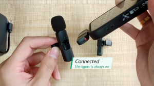 K9 Wireless Lavalier Microphone: Portable Professional Audio Video Recording Mini Microphone for Phone Android USB-C Live Gaming Microphone