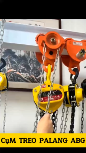 Rùa Kéo Tay 2 Tấn - 5 Mét - Cụm Móc Treo Palang Loại Có Xích 5M Giúp Treo Palang Tời Chuyên Dụng