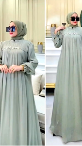 TERBARU GAMIS WANITA MUSLIM SANDRINA DRESS MIX CERUTY BABYDOLL PREMIUM FULL PURING GAMIS PESTA MEWAH ELEGAN KEKINIAN MURAH PREMIUM GAMIS JUMBO TERBARU 2024 GAMIS MUSLIM WANITA