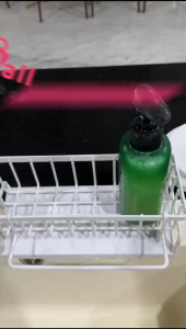 Mall Perabot Lokal | Rak Wastafel Spons Sabun Cuci Piring Plastik Multifungsi Pengering dengan Holder Kain