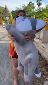 ตุ๊กตาหมาไซรีเรียนอนหมอบตัวอ้วนใหญ่กอดนุ่ม พร้อมส่งจ้า มีเก็บเงินปลายทางด้วยนะคะ