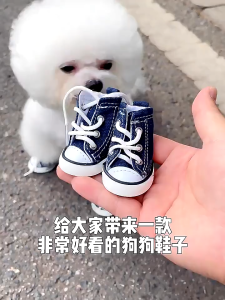 【No-Questions-Asked Refund】 Whisker CLEOES Dog Shoes Wear-resisting Waterproof For Small DogsCats Outdoor Casual Style Breathable Pet Denim Shoes